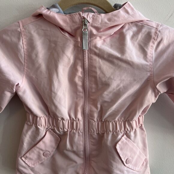 Wonder Nation Pink Rain Jacket Toddler Girls 3T Lined Hooded Polka Dots - Picture 3 of 7